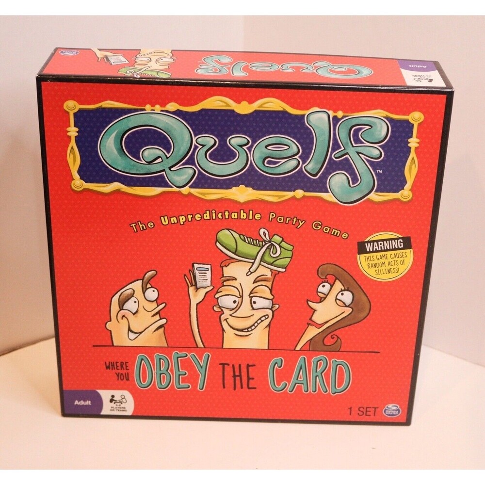 Quelf Board Game The Unpredictable Party Game Where You Obey The Card Great Fun!